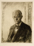 Artist: b'Bull, Norma C.' | Title: b'John Masefield.' | Date: 1934 | Technique: b'etching and aquatint, printed in black ink with plate-tone, from one plate'