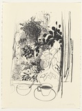 Artist: Whiteley, Brett. | Title: View of the garden | Date: 1977 | Technique: lithograph, printed in black ink, from one stone | Copyright: This work appears on the screen courtesy of the estate of Brett Whiteley