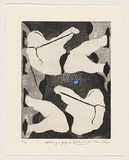 Title: b'Pattern understanding [right panel]' | Date: 2008 | Technique: b'aquatint and open-bite, printed in black ink, from one plate; handcoloured with watercolour' | Copyright: b'\xc2\xa9 Moira Playne, 1999'