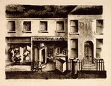 Artist: b'Kingston, Amie.' | Title: b'Old shops, Camden Town, London' | Date: 1939 | Technique: b'lithograph, printed in black ink, from one stone'