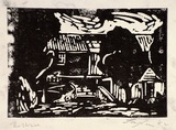 Artist: b'Taylor, John H.' | Title: b'The house' | Date: 1952 | Technique: b'linocut, printed in black ink, from one block'