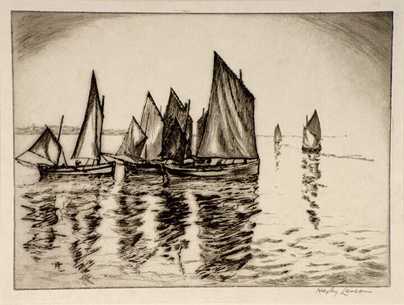 Artist: Hayley-Lever, Richard. | Title: Underway | Date: 1930s | Technique: etching, printed in black ink, from one plate