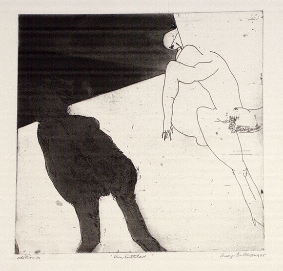 Artist: b'BALDESSIN, George' | Title: b'not titled.' | Date: 1965 | Technique: b'etching and aquatint, printed in black ink, from one plate'