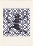 Artist: b'Bennett, Gordon.' | Title: b'Home decor (de Stijl + Preston) boomerang.' | Date: 1996 | Technique: b'inkjet print, printed in colour, from digital file' | Copyright: b'\xc2\xa9 Gordon Bennett, Licensed by VISCOPY, Australia'