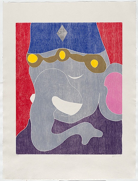 Artist: b'Harris, Brent.' | Title: b'Ganesha.' | Date: 2004 | Technique: b'woodcut, printed in colour, from multiple blocks'