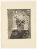 Artist: b'Moore, Mary.' | Title: b'Self portrait' | Date: 1977 | Technique: b'aquatint printed in black ink, from one zinc plate' | Copyright: b'\xc2\xa9 Mary Moore'