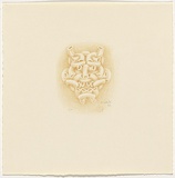 Artist: b'White, Susan Dorothea.' | Title: b'Macaroni face' | Date: 1982 | Technique: b'lithograph, printed in brown ink, from one stone'