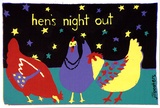 Artist: b'JILL POSTERS 1' | Title: bPostcard: Hen's night out | Date: 1983-87 | Technique: b'screenprint, printed in colour, from four stencils'