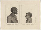 Title: Homme du Cap de Diemen; Enfant du Cap de Diemen | Date: 1811 | Technique: engraving, printed in black ink, from one plate