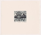 Artist: Mombassa, Reg. | Title: Staring man | Date: 2002 | Technique: etching and aquatint, printed in black ink, from one plate