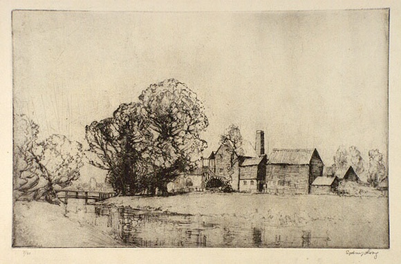 Artist: b'LONG, Sydney' | Title: b'The old parchment mills' | Date: 1920 | Technique: b'line-etching and drypoint, printed in black ink, from one copper plate' | Copyright: b'Reproduced with the kind permission of the Ophthalmic Research Institute of Australia'