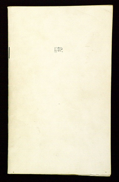 Artist: b'Johnson, Tim.' | Title: b'ESP Examples of five spaces in one place.' | Date: 1976 | Technique: b'offset-lithograph; rubber stamps' | Copyright: b'\xc2\xa9 Tim Johnson'