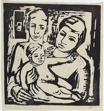 Artist: b'Armstrong, Ian.' | Title: b'(The family).' | Date: 1950s | Technique: b'linocut, printed in black ink, from one block'