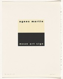 Artist: b'Burgess, Peter.' | Title: b'agnes martin: mean art sign.' | Date: 2001 | Technique: b'computer generated inkjet prints, printed in colour, from digital file'