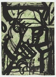 Artist: PARR, Mike | Title: Stick into eye, # 4 | Date: 1993 | Technique: etching and aquatint, printed in colour, from two plates