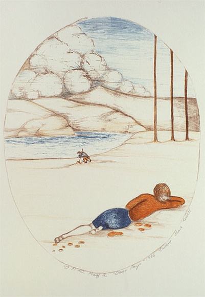 Artist: b'SHARK LeWITT, Vivienne' | Title: b'Doux pays' | Date: 1986 | Technique: b'lithograph, printed in colour, from three stones'