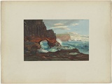 Artist: b'Chevalier, Nicholas.' | Title: bBarker's Bluff, near Cape Schanck | Date: 1865 | Technique: b'lithograph, printed in colour, from multiple stones'