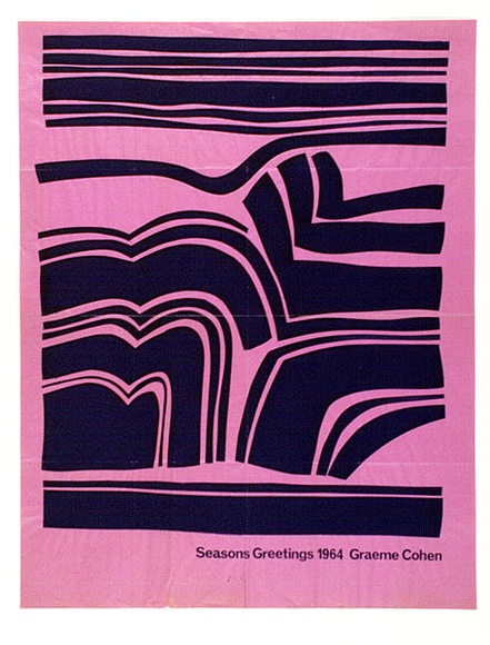 Artist: b'Cohen, Graeme.' | Title: b'Greeting card.' | Date: 1964 | Technique: b'screenprint, printed in black ink, from one stencil'