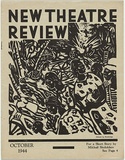Artist: b'Bainbridge, John.' | Title: b'(frontcover) New theatre review: October 1944.' | Date: October 1944 | Technique: b'linocut, printed in black ink, from one block; letterpress text'
