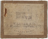 Artist: b'Jarman, Richard.' | Title: b'Trade card: Weaver and Co. Manufacturing Chemists, Wellington Bridge, Hobart Town.' | Date: c.1864 | Technique: b'engraving, printed in black ink, from one copper plate'