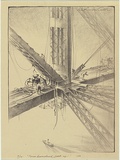 Artist: b'Curtis, Robert Emerson.' | Title: b'Four hundred feet up!.' | Date: 1932 | Technique: b'lithograph, printed in black ink, from one plate'