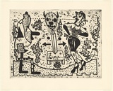 Artist: b'SANSOM, Gareth' | Title: b'Time' | Date: 1994, January-March | Technique: b'etching, printed in black ink, from one plate'