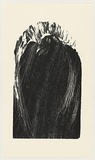 Artist: b'AMOR, Rick' | Title: b'Not titled (large raven front on 2).' | Date: (1990) | Technique: b'woodcut, printed in black ink, from one block'