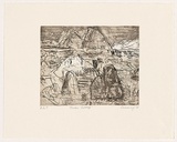 Artist: Cummings, Elizabeth. | Title: Flinders outcrop. | Date: 2005 | Technique: etching, aquatint and openbite, printed in black ink with plate-tone, from one plate
