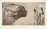 Artist: Lempriere, Helen | Title: The grass seed woman | Date: 1960s | Technique: etching and aquatint, printed in black ink with plate-tone, from one plate