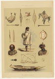 Artist: b'Angas, George French.' | Title: b'The Aboriginal inhabitants [4].' | Date: 1846-47 | Technique: b'lithograph, printed in colour, from multiple stones; varnish highlights by brush'