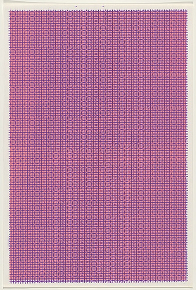 Artist: b'WORSTEAD, Paul' | Title: b'Starstruck' | Date: 1982 | Technique: b'screenprint, printed in colour, from two stencils in purple and pink ink' | Copyright: b'This work appears on screen courtesy of the artist'