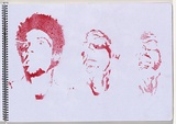 Title: b'Chickenpox' | Date: 2003-2004 | Technique: b'stencils, printed with red aerosol paint, from multiple stencils'