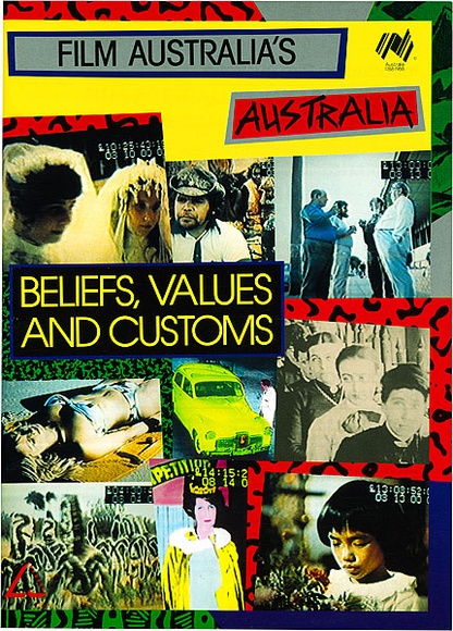 Artist: b'REDBACK GRAPHIX' | Title: b'Publication: Beliefs, Values and Customs' | Date: c1990 | Technique: b'offset-lithograph'