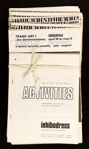 Artist: PARR, Mike | Title: A collection of works from Inhibodress Archives. | Date: (1970-72)