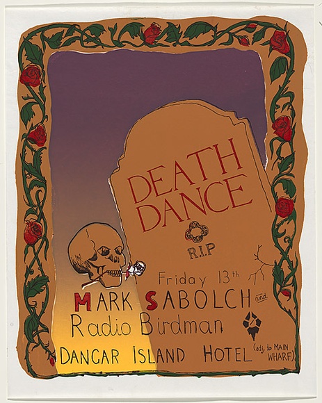 Artist: b'UNKNOWN' | Title: b'Death dance' | Date: 1977 | Technique: b'screenprint, printed in colour, from multiple stencils'