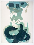 Artist: b'KING, Grahame' | Title: b'Green and blue' | Date: 1988 | Technique: b'lithograph, printed in colour, from four stones [or plates]'