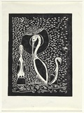 Artist: b'Giles (Kurwingie), Kerry.' | Title: b'Mr Harry.' | Date: 1990s | Technique: b'linocut, printed in black ink, from one block'