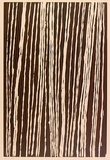 Artist: Tjupurrula, Turkey Tolsen | Title: not titled [Straightening the spears] | Date: 1992 | Technique: linocut, printed in colour, from two blocks