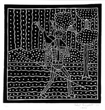 Artist: Campbell (Jnr.), Robert | Title: The hunter | Date: 1986 | Technique: linocut, printed in black ink, from one block | Copyright: Courtesy of Rolsyn Oxley9 Gallery
