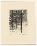 Artist: b'WILLIAMS, Fred' | Title: b'Landscape panel. Number 4' | Date: 1962 | Technique: b'drypoint, engraving and aquatint, printed in black ink, from one copper plate' | Copyright: b'\xc2\xa9 Fred Williams Estate'