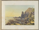 Artist: b'von Gu\xc3\xa9rard, Eugene' | Title: b'Castle Rock, Cape Schanck' | Date: (1866 - 68) | Technique: b'lithograph, printed in colour, from multiple stones [or plates]'