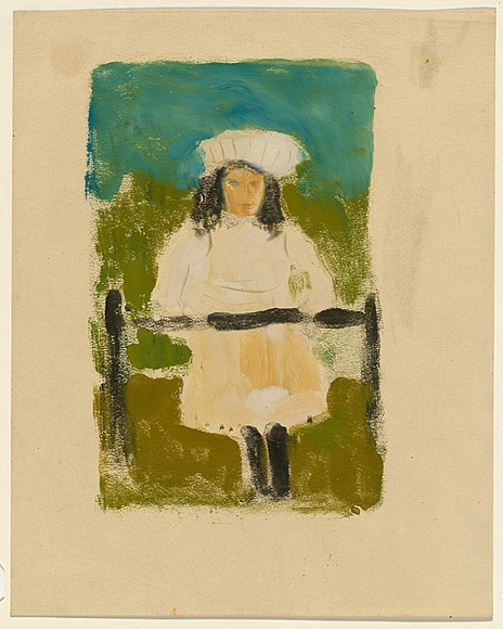 Artist: b'Nolan, Sidney.' | Title: b'Girl' | Date: c.1946 | Technique: b'monotype'