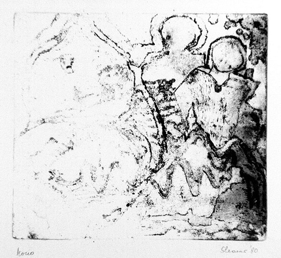 Artist: b'SHEARER, Mitzi' | Title: b'not titled' | Date: 1980 | Technique: b'etching, printed in black ink, from one  plate'