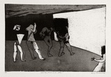 Artist: b'BALDESSIN, George' | Title: b'Family, friend and one other.' | Date: 1964 | Technique: b'etching and aquatint, printed in black ink, from one plate'