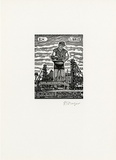 Artist: b'Frazer, David.' | Title: b'Pro Hart' | Date: c.2001 | Technique: b'wood-engraving, printed in black in, from one block'