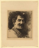 Artist: b'Menpes, Mortimer.' | Title: b'The great man ... monocole left eye' | Date: c.1892 | Technique: b'drypoint, printed in black ink, from one plate'