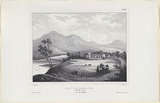 Title: Vue d'une habitation a New-Town. Ile Van-Diemen. (A house in New Town) | Date: c.1833 | Technique: lithograph, printed in black ink, from one stone