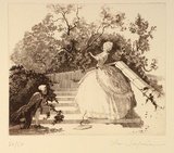 Artist: b'FEINT, Adrian' | Title: b'La surprise.' | Date: 1923 | Technique: b'etching, printed in black ink, from one plate' | Copyright: b'Courtesy the Estate of Adrian Feint'