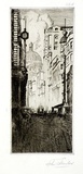 Artist: b'SHIRLOW, John' | Title: b'George Street, Sydney' | Date: 1918 | Technique: b'etching, printed in warm black ink, from one copper plate'