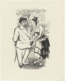 Artist: b'Counihan, Noel.' | Title: b'An important conversation.' | Date: 1948 | Technique: b'lithograph, printed in black ink, from one stone'